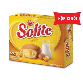 Bánh bông lan bơ sữa tròn Solite 276g ~ hộp 12 gói