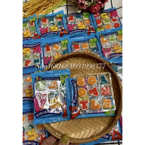Kẹo dẻo trái cây chữ cái
