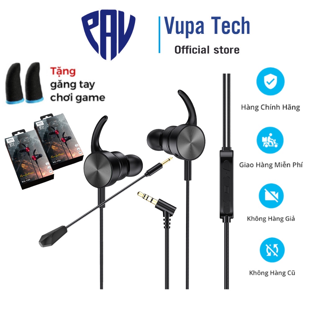 Tai Nghe Chơi Game Xg 121 Âm Thanh Siêu Trầm có mic chơi game PUBG, LIÊN QUÂN, FREEFIRE,..chính hãng Vupa Tech