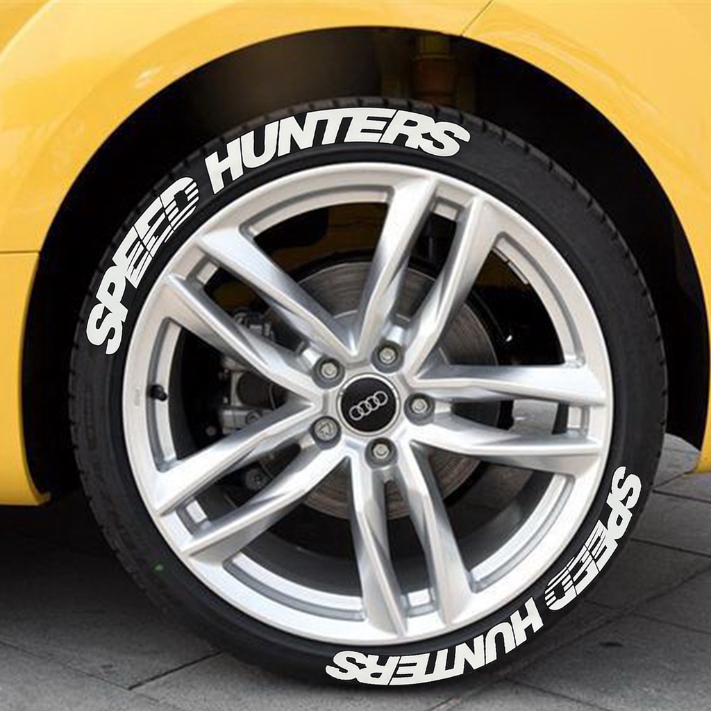 1 Bộ Sticker Dán Bánh Xe Hơi Xe Máy Hình Chữ HUNTERS Tùy Chỉnh Thời Trang Cá Tính 1