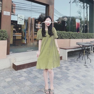 ⚡️KBPL⚡️ VÁY PHỐI CỔ DẬP LI NƠ TAY BỒNG
