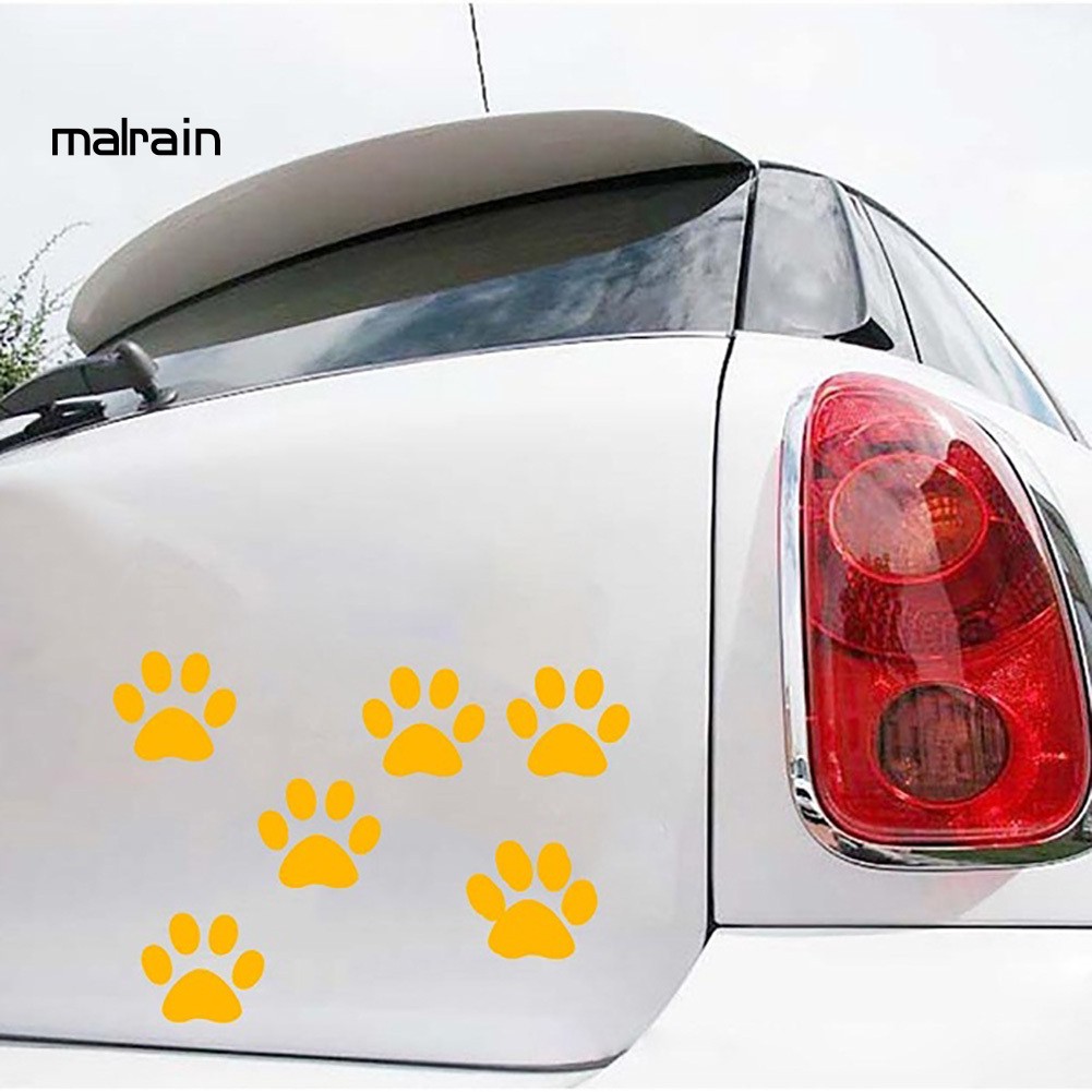 Giấy Dán Hình Dấu Chân Mèo Đáng Yêu Cho Xe Hơi