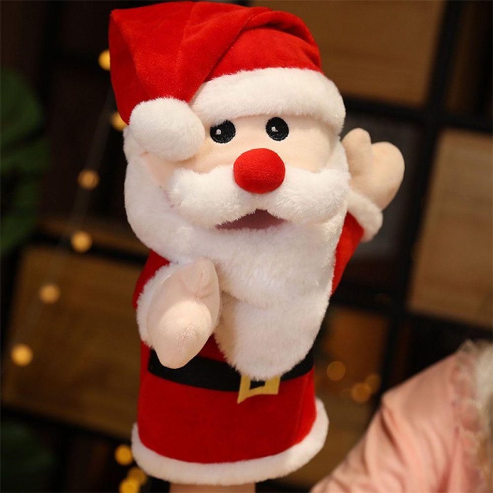 Rối Tay Hình Ông Già Noel Tuần Lộc Nhồi Bông Dễ Thương Cho Bé