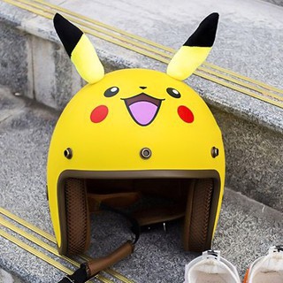 Mũ Bảo Hiểm 3/4 đầu hình thú Doremon - Pikachu - Gấu xinh có tai - bảo hành 12 tháng