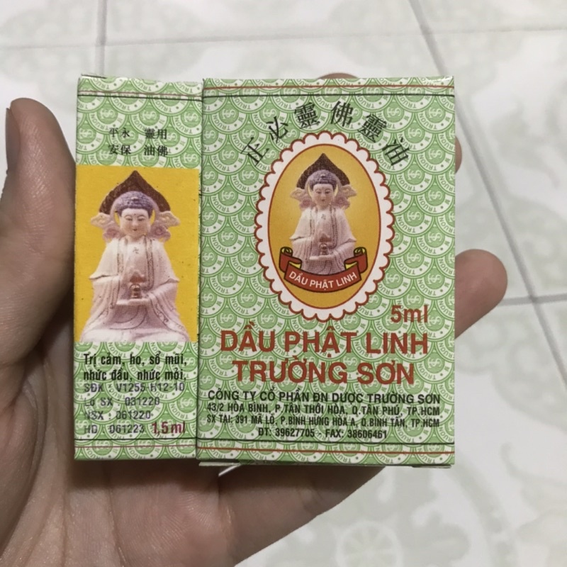 Dầu phật linh Trường Sơn dung tích 1,5ml và 5 ml