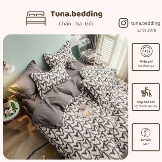 Bộ vỏ chăn ga gối - poly tim xám - giá rẻ - đủ kích cỡ