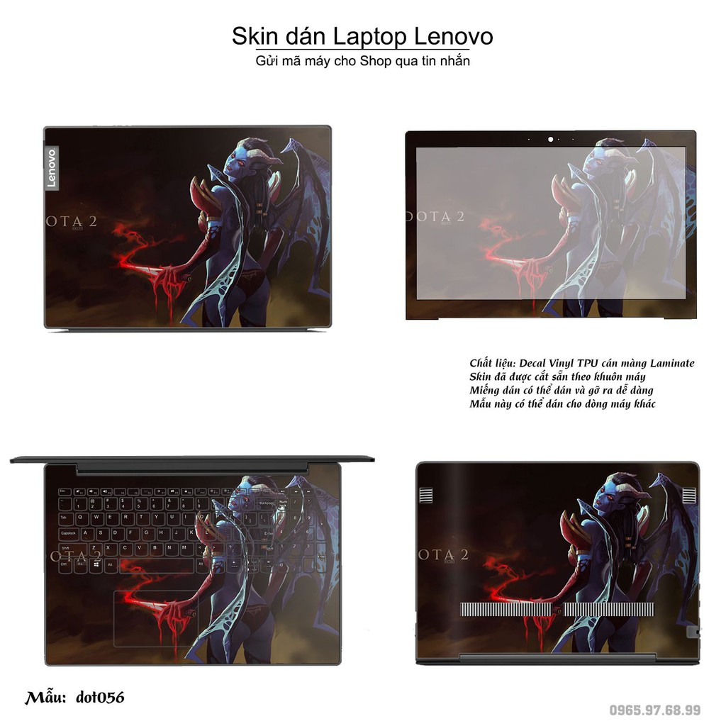 Skin dán Laptop Lenovo in hình Dota 2 nhiều mẫu 10 (inbox mã máy cho Shop)