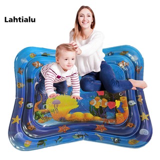 Lahtialu Baby Inflatable Cartoon Marine Creature Recognition Water Pad Play Mat Cushion