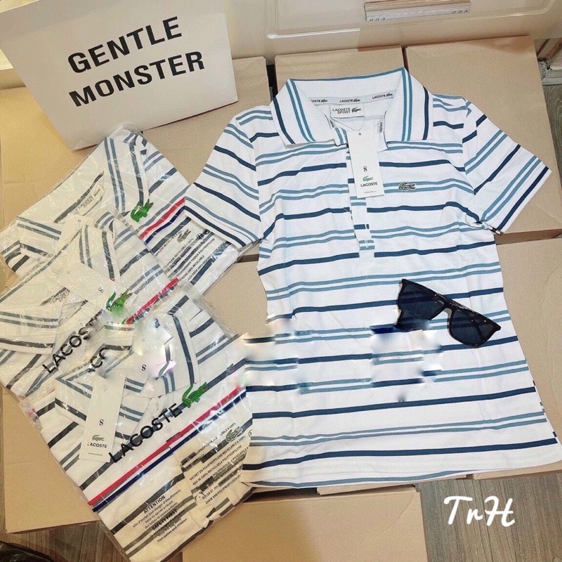 ÁO POLO KẺ LA.COS.TE NỮ HÀNG THIẾT KẾ