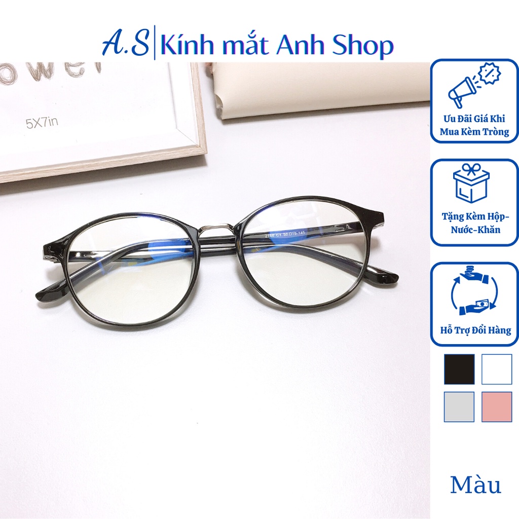 Kính tròn kích cỡ bé nam nữ chất liệu nhựa dẻo thời trang 2168A
