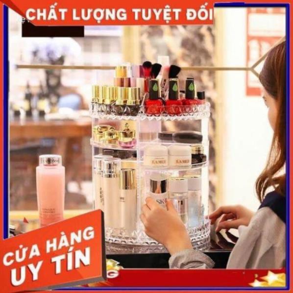 KỆ MỸ PHẨM TRỤ XOAY 360 ĐỘ [KỆ MICA][ HÀNG LOẠI 1 ]