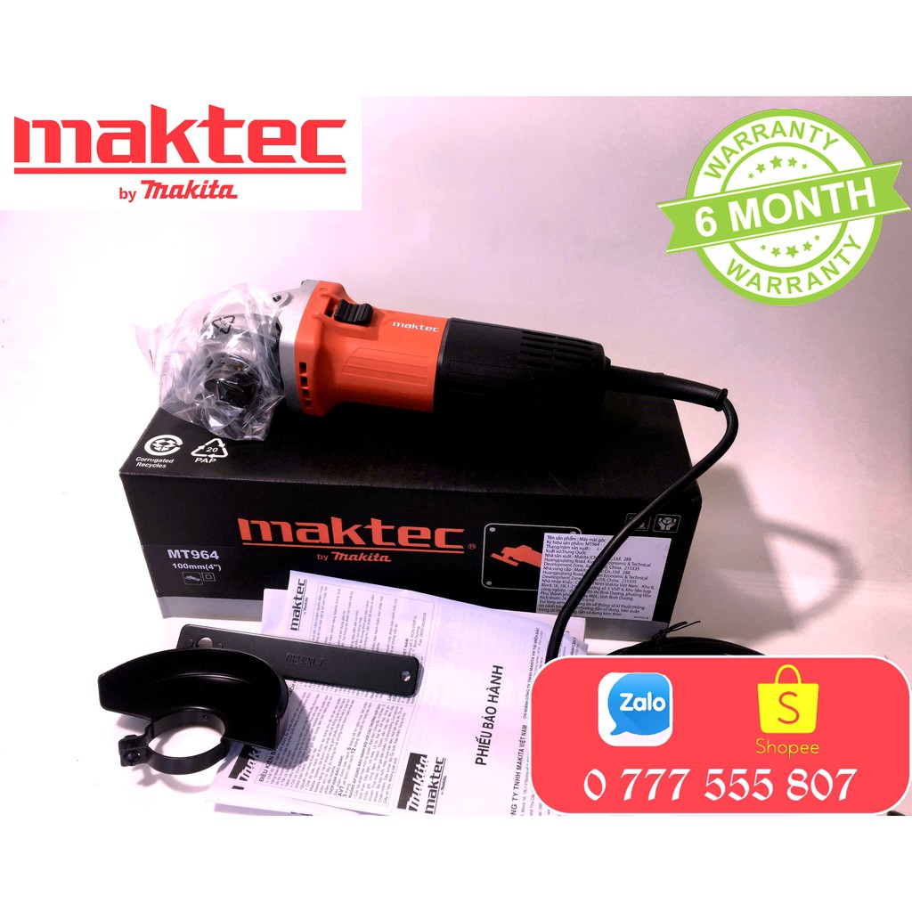 [MT964] Máy mài góc Maktec MT964 (720W) (110 mm) (công tắc trượt) [CHÍNH HÃNG]