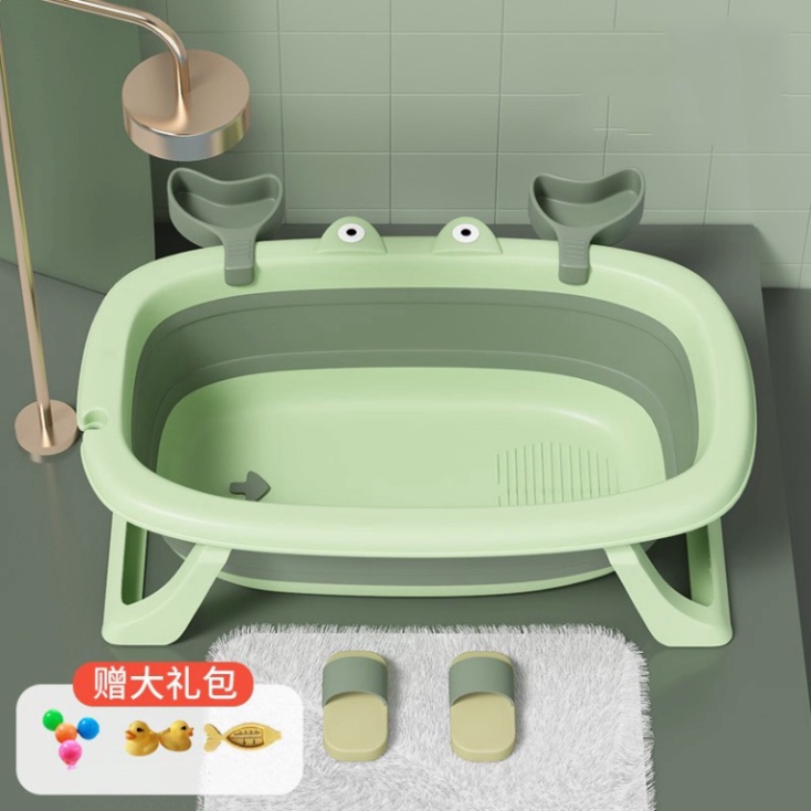 Thau chậu tắm gấp gọn cho bé hình chú cua đáng yêu Babyjoy Mart