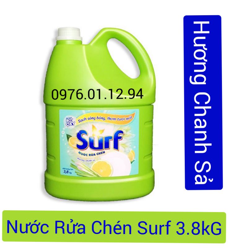 [Rẻ Nhất] Nước rửa chén Surf hương Tắc 4kg/Hương chanh sả 3.8kg.