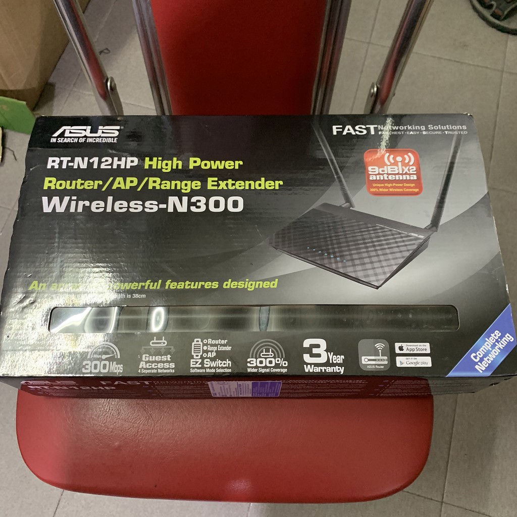 Bộ phát wifi Asus RT-N12HP fullbox mới bảo hành Phong Vũ 35 tháng