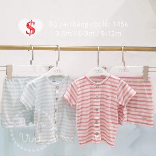 Bộ Nous kẻ xanh và kẻ hồng