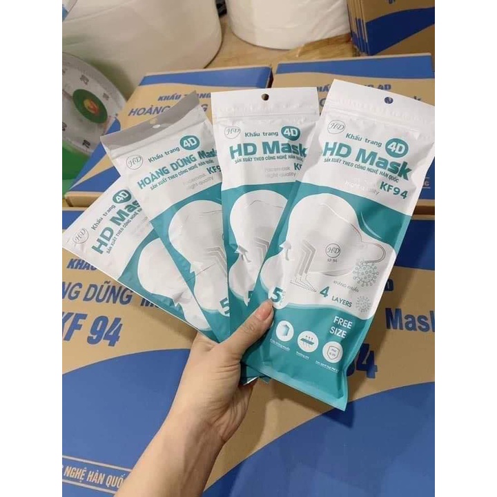 COMBO 50 CÁI KHẨU TRANG 4D CN HÀN QUỐC KF 94 HD MASK ( CHÍNH HÃNG ) | BigBuy360 - bigbuy360.vn