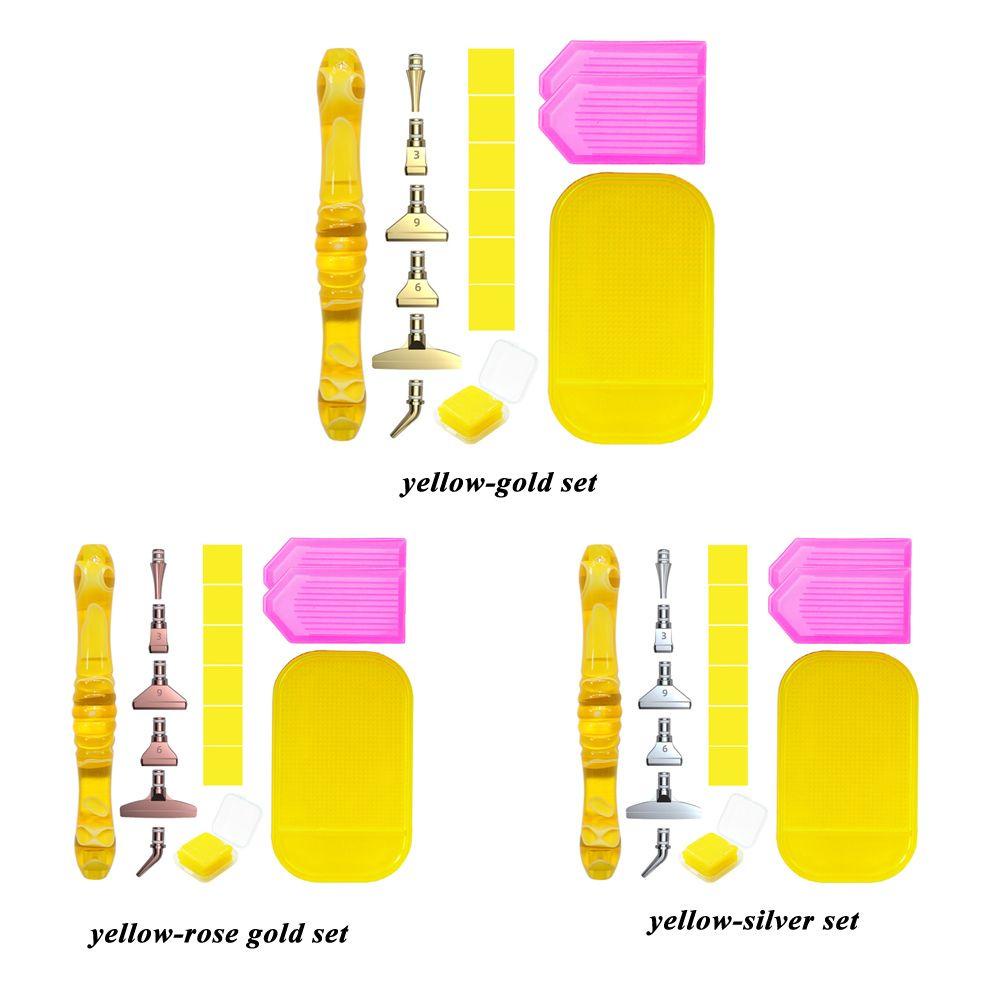 Bộ 16 Bút Đính Kim Cương 5D Bằng Nhựa Resin Dùng Vẽ Tranh Chữ Thập