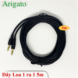 [Mã ELHACE giảm 4% đơn 300K] Dây Loa 1-1 dài 5m Chuẩn kết nối jack 3.5mm Âm thanh chuẩn