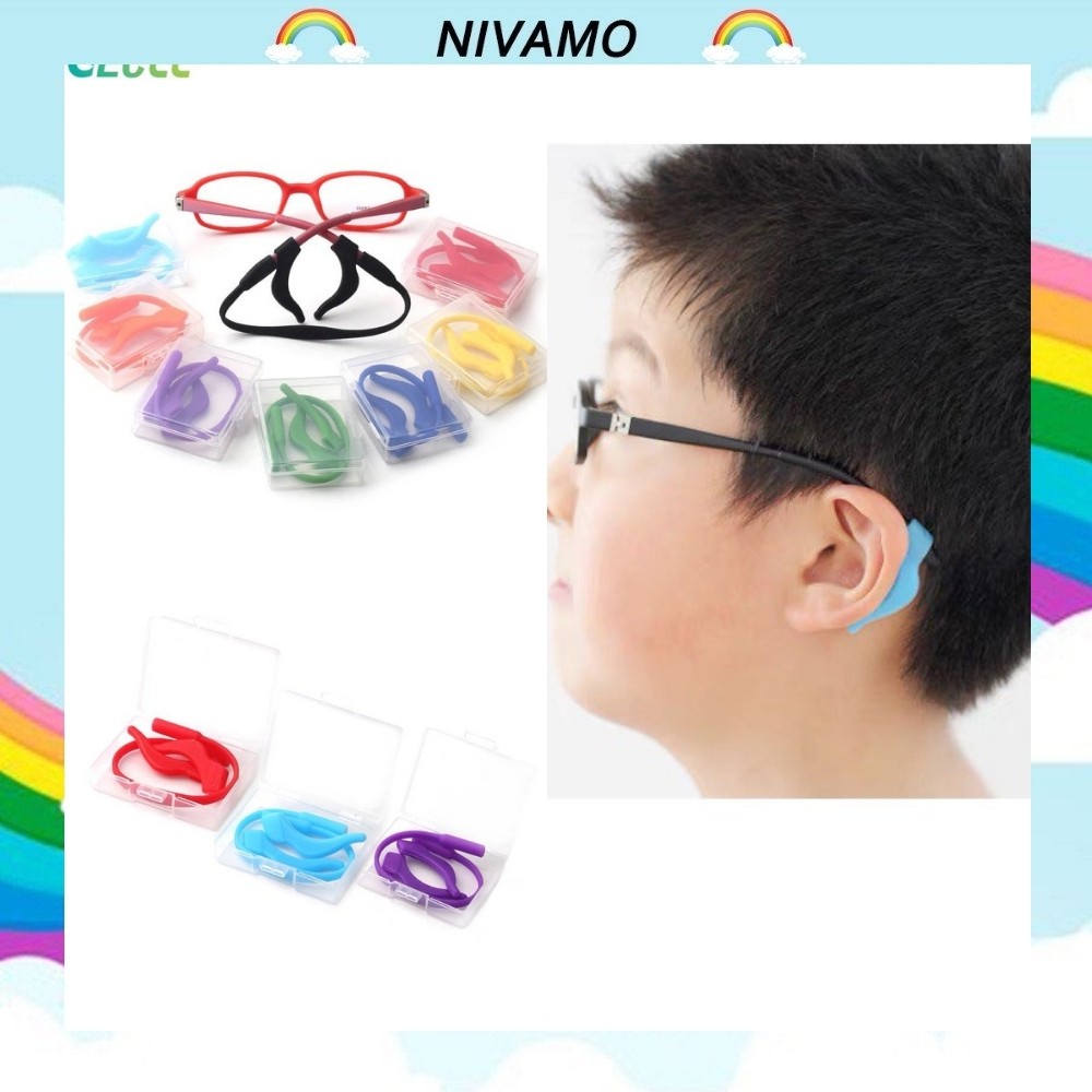 Set gài kính chống tuột Nivamo cài kính chống trượt sillicon tiện lợi PK5