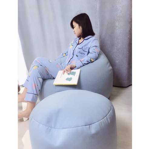 Vỏ áo ghế Beanbag hình trái lê - Vải thô tuyết  mền mịn, êm ái - Ghế tốt cho sống lưng và bệnh đau mỏi lưng, vai gáy