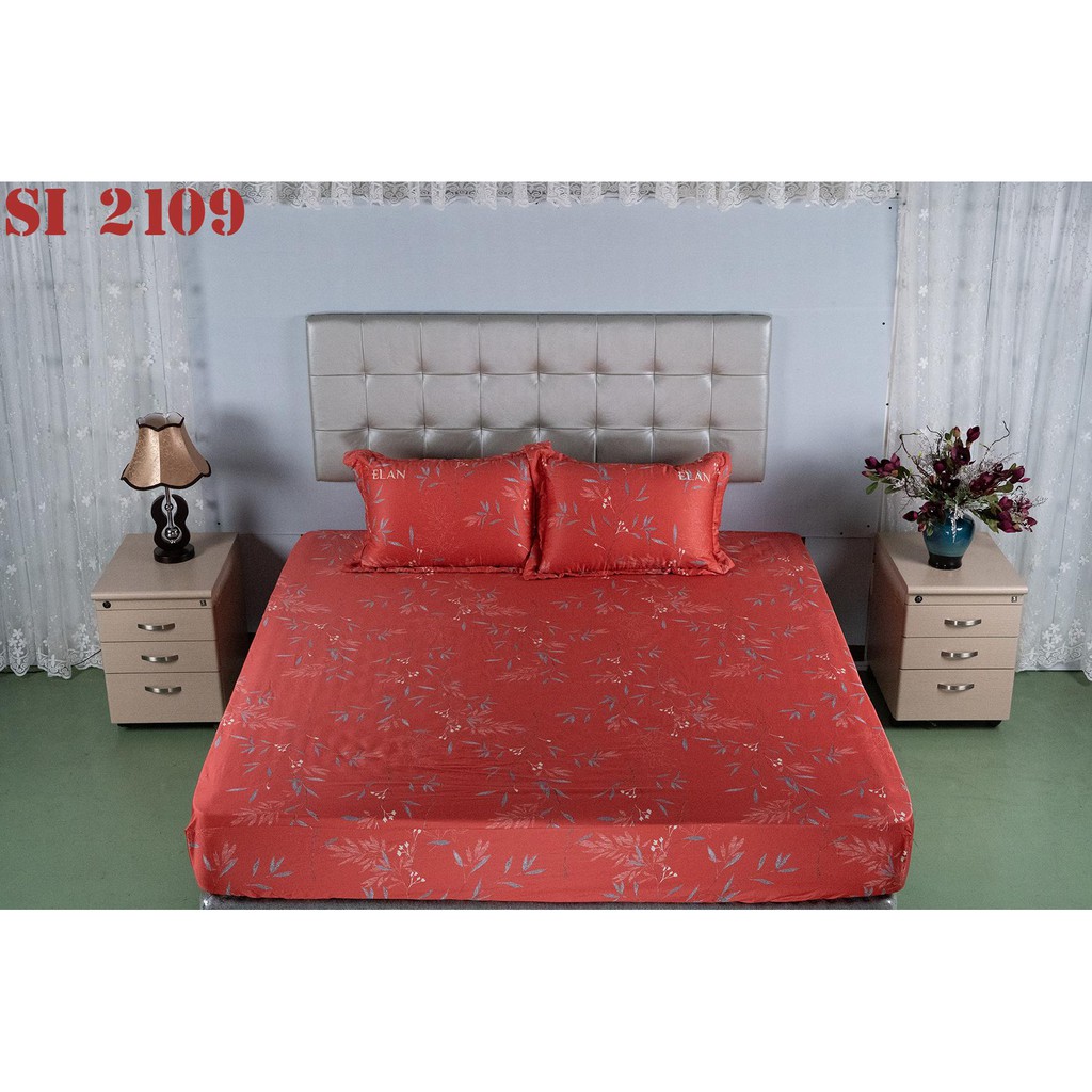 Ga Bộ 8 món ELAN Cotton Satin in sẵn họa tiết -Mã SI - Phục vụ mùa cưới 2020- Freeship 100%