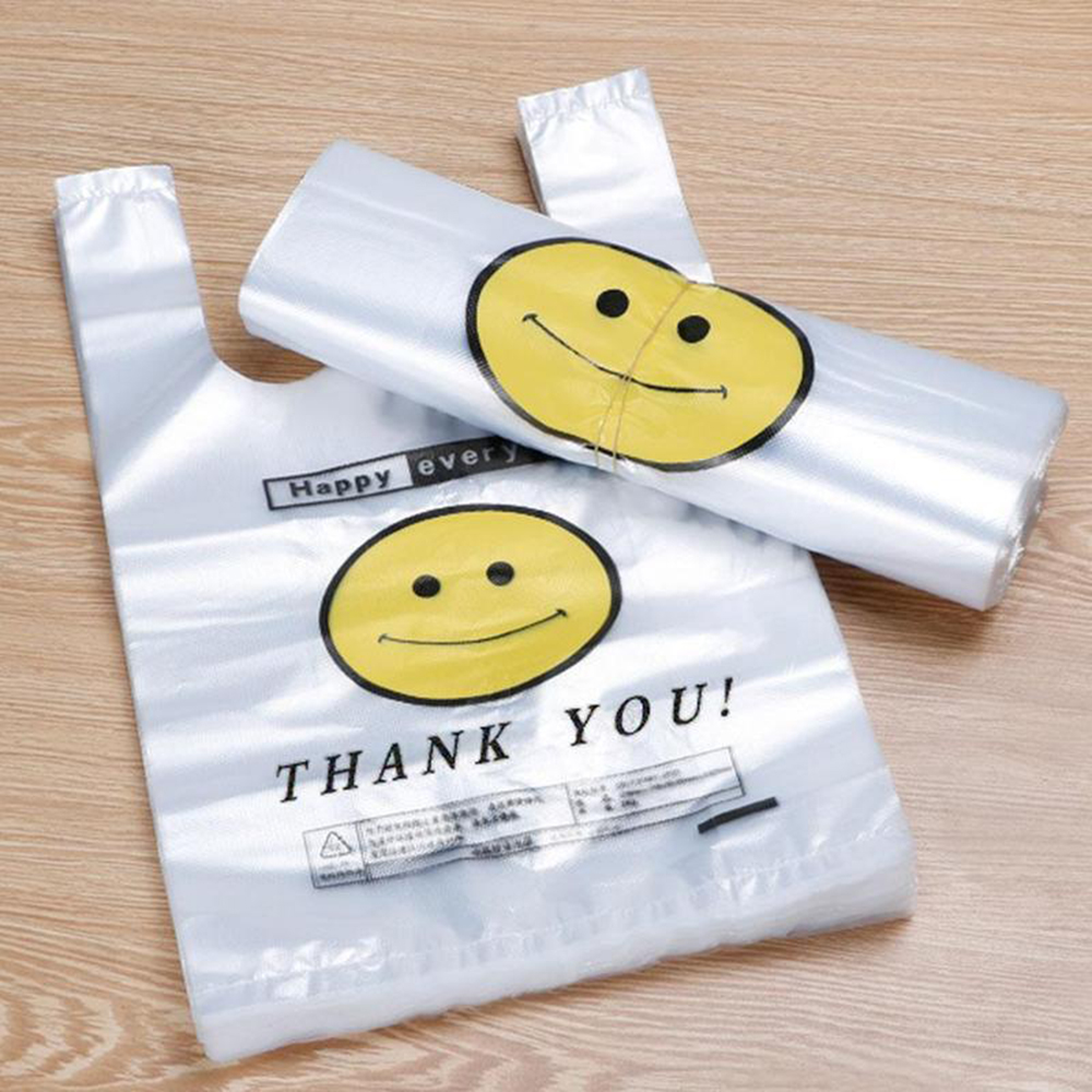 Set 50 Túi Nhựa Đựng Thực Phẩm Có Tay Cầm Nhựa Mới
