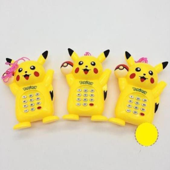 Đồ chơi điện thoại bàn cầm tay Pikachu dùng pin có nhạc xinh xắn, ngộ nghĩnh cho bé