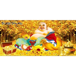 Tranh Đinh Đá ABC 3D PHẬT DI LẶC D9192 (KHÁCH TỰ ĐÍNH) KT:100X52CM