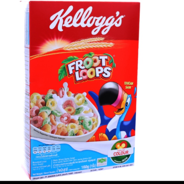 Ngũ cốc ăn sáng dinh dưỡng Kellogg's Froot Loops hộp 160g