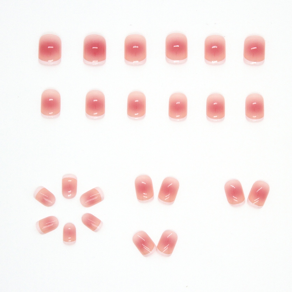 YADORNOS Set 24 móng tay giả YADORNOS dáng ngắn màu hồng thời trang cho nữ