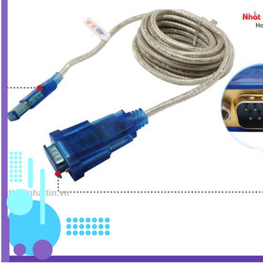 Cáp usb sang com rs232 DTech DT-5051 dài 5m chính hãng