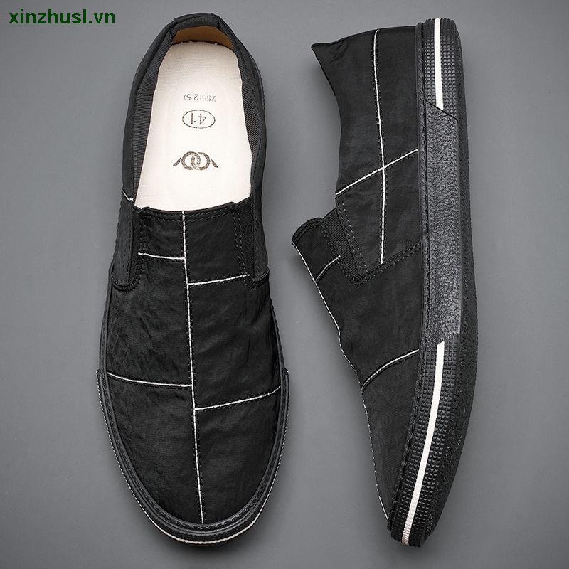 Giày lười canvas thoáng khí thời trang dành cho nam