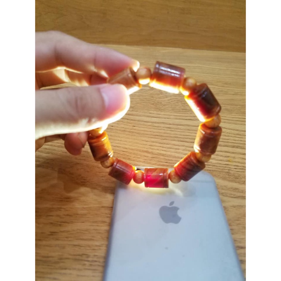 vòng tay gỗ huyết long đốt trúc size 12 ly