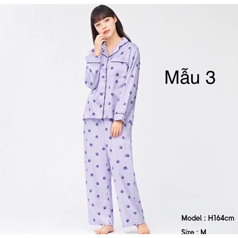 Bộ ngủ Gu Pyjama Satin lụa Nhật bản