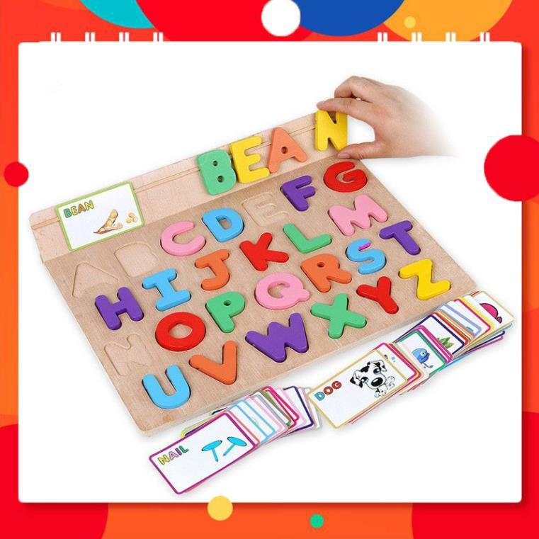 Đồ Chơi Giáo Dục Câu Đố Bằng Chữ Cái Montessori