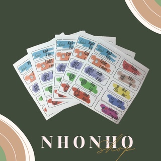 bộ nhãn dán tiêu đề môn học-nhonho shop