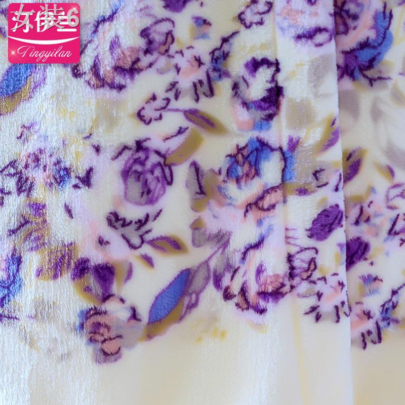 Vải nỉ dày dễ thương áo choàng tắm đồ ngủ phụ nữ mùa thu và đông dài tay xuân san hô lông cừu mặc nhà của sinh v | BigBuy360 - bigbuy360.vn