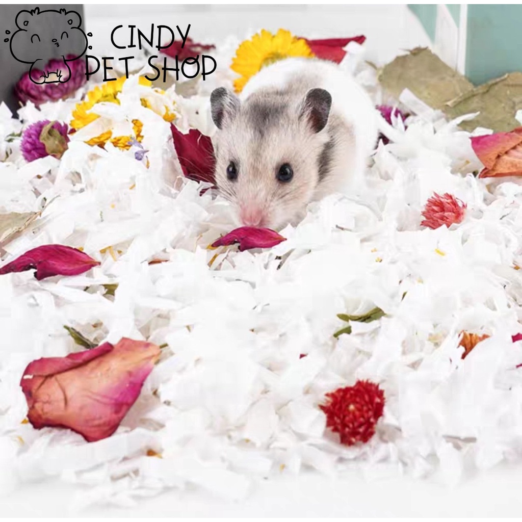 Giấy lót chuồng mix hoa thập cẩm thiên nhiên cho Hamster, Sóc kiểng...