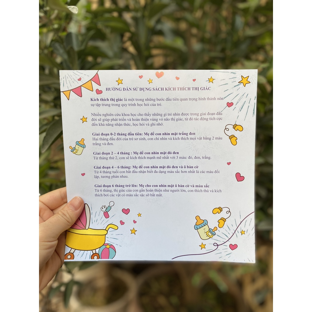 Bộ Thẻ Kích Thích Thị Giác Cho Bé Sơ Sinh Dạng Zig Zac Đồ Chơi Phát Triển Trí Tuệ Não