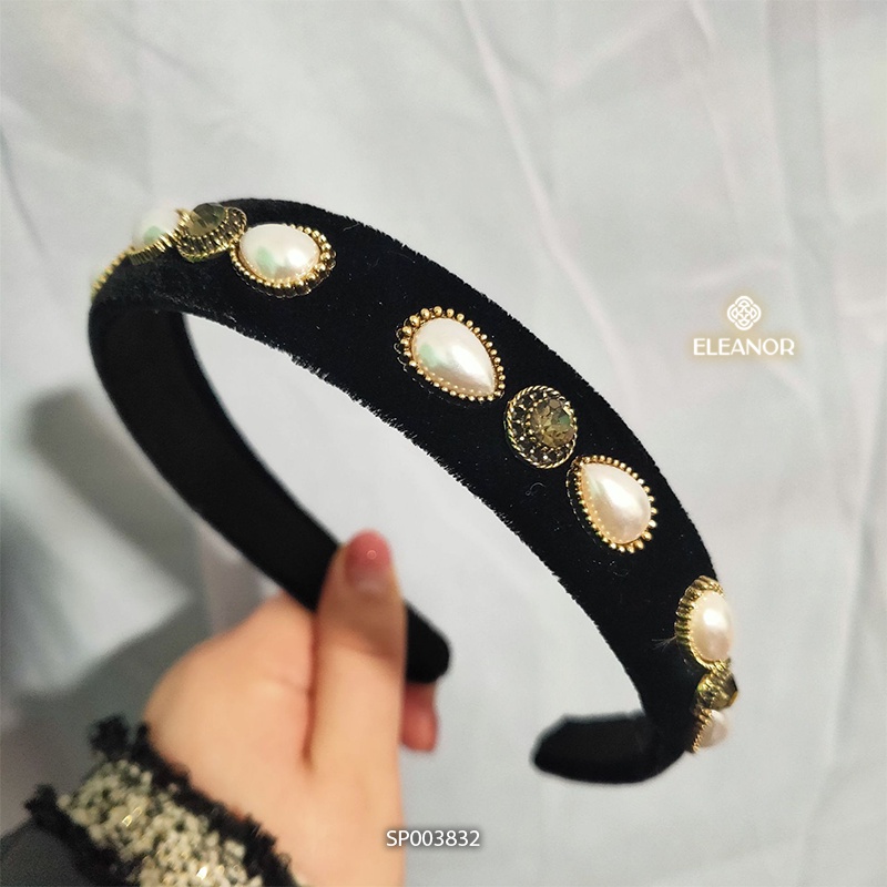Cài tóc nữ đính đá Eleanor Accessories ngọc trai nhân tạo phụ kiện tóc 3629