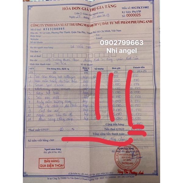 Serum huyết thanh spot cosmetic mềm a phương anh quốc dân