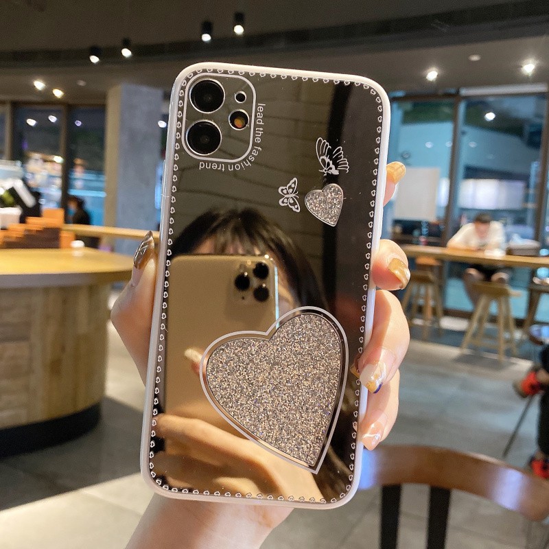 Ốp Điện Thoại Tráng Gương Hình Trái Tim Màu Kẹo Cho Oppo Reno Reno3 Pro Reno4 Pro Reno5 Pro Mi 11 Màu Sắc | BigBuy360 - bigbuy360.vn