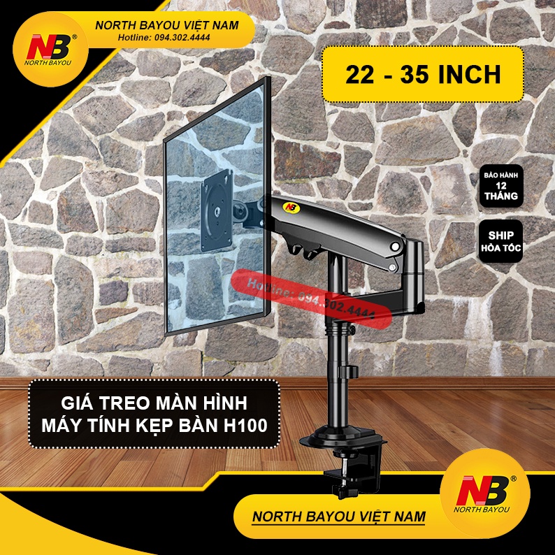 Rẻ Nhất sàn Giá đỡ màn hình máy tính NB H100 xoay 360 độ chính hãng North bayou bản mới nhất