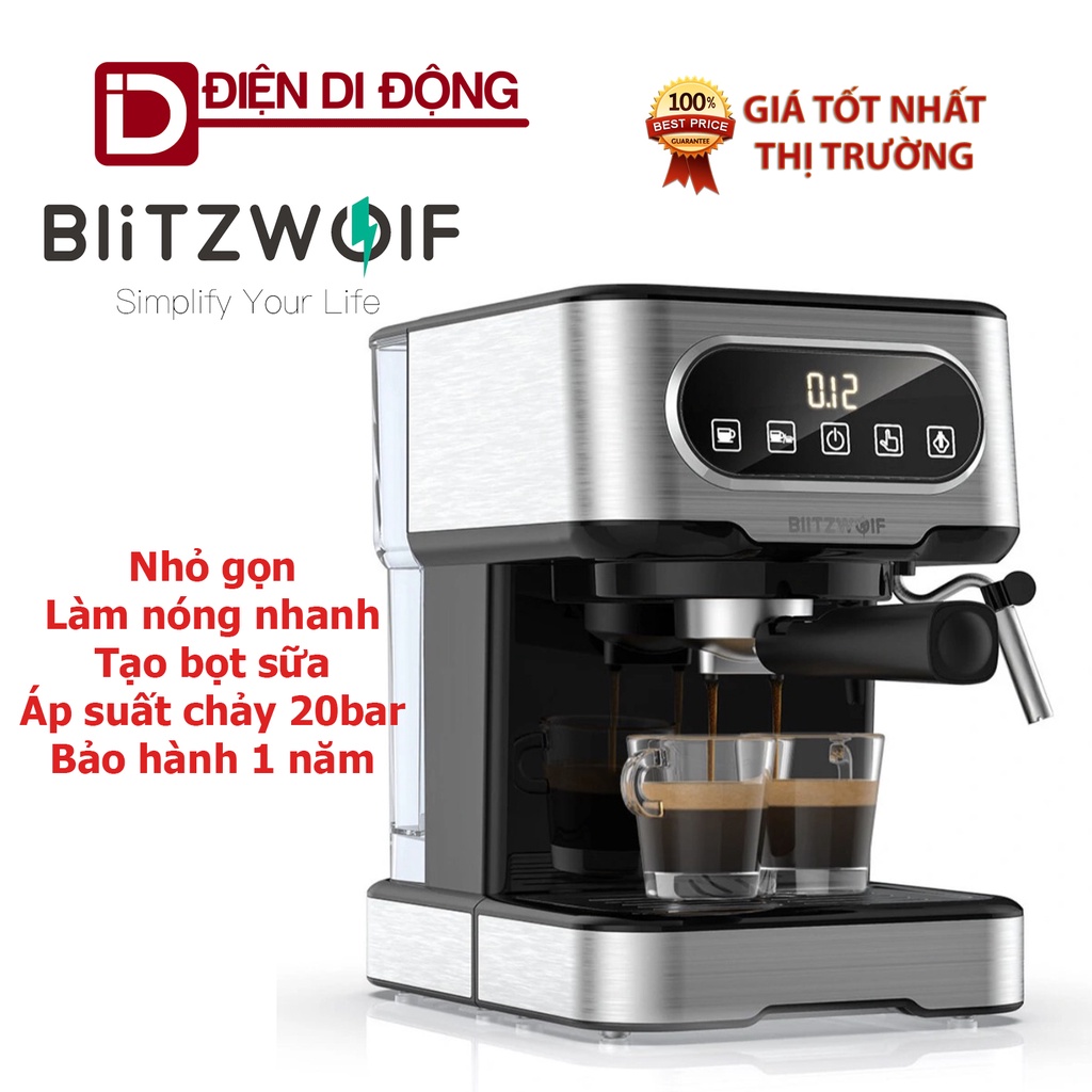 Máy pha cà phê BlitzWolf BW-CMM2 pha cafe espresso tự động cho gia đình hoặc văn phòng