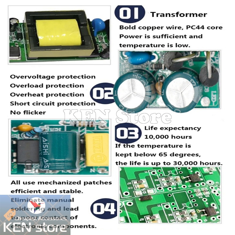 Nguồn led driver, bộ chuyển dòng, chấn lưu cho chip led luxeon