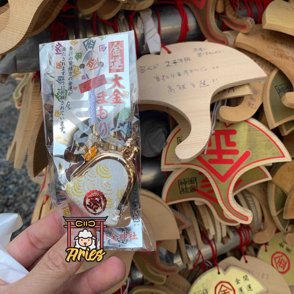 Túi đựng xu Omamori cầu Tiền - Mikane Jinja, Kyoto, Nhật Bản, hàng thật