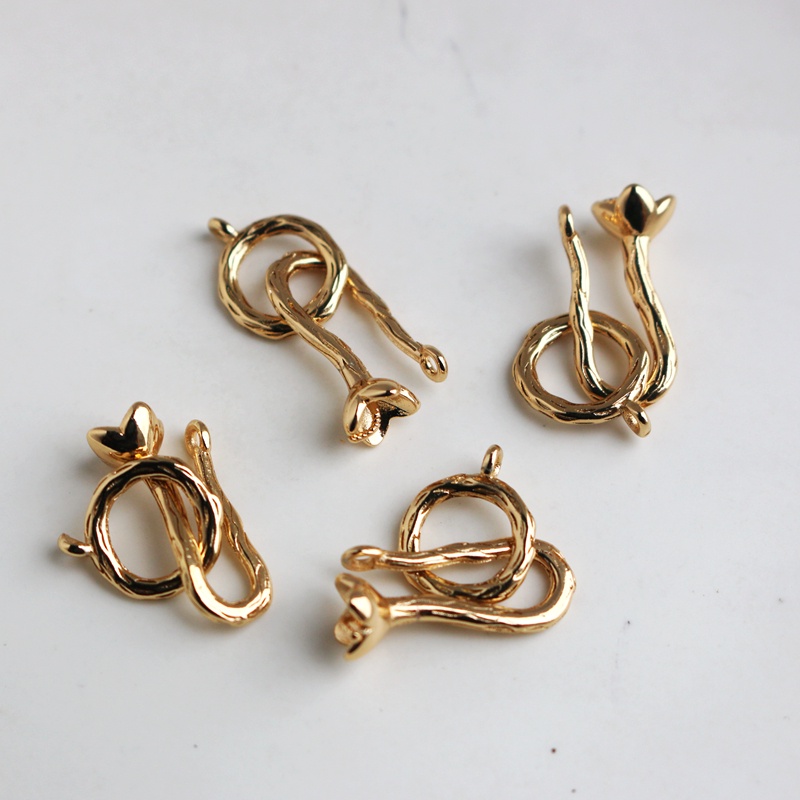 Chốt Khóa Kẹp Dây Chuyền/Vòng Tay 14k Bằng Đồng Màu Vàng Kim diy