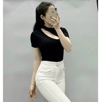 Áo kiểu nữ đẹp hở vai  - áo nữ kiểu hàn quốc cổ tròn khoet vai ngực  MS9- phamtrang shop