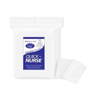 Bông gòn miếng cắt sẵn 6x6 QUICK NURSE 50g